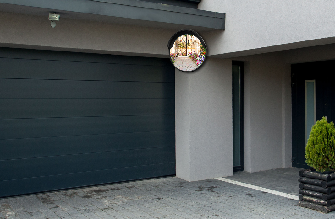 High-Visibility 24” Convex Safety Mirror – Prevent Accidents and Improve Traffic Awareness