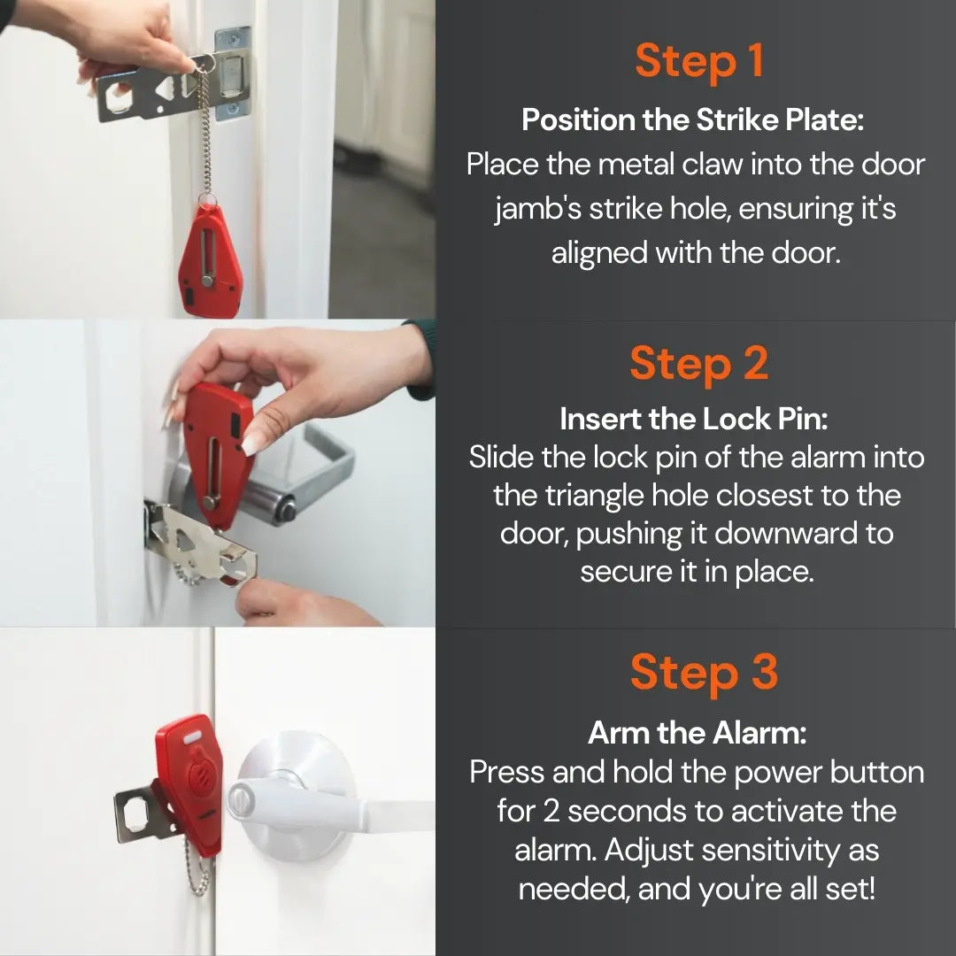 Portable Door Lock with Alarm