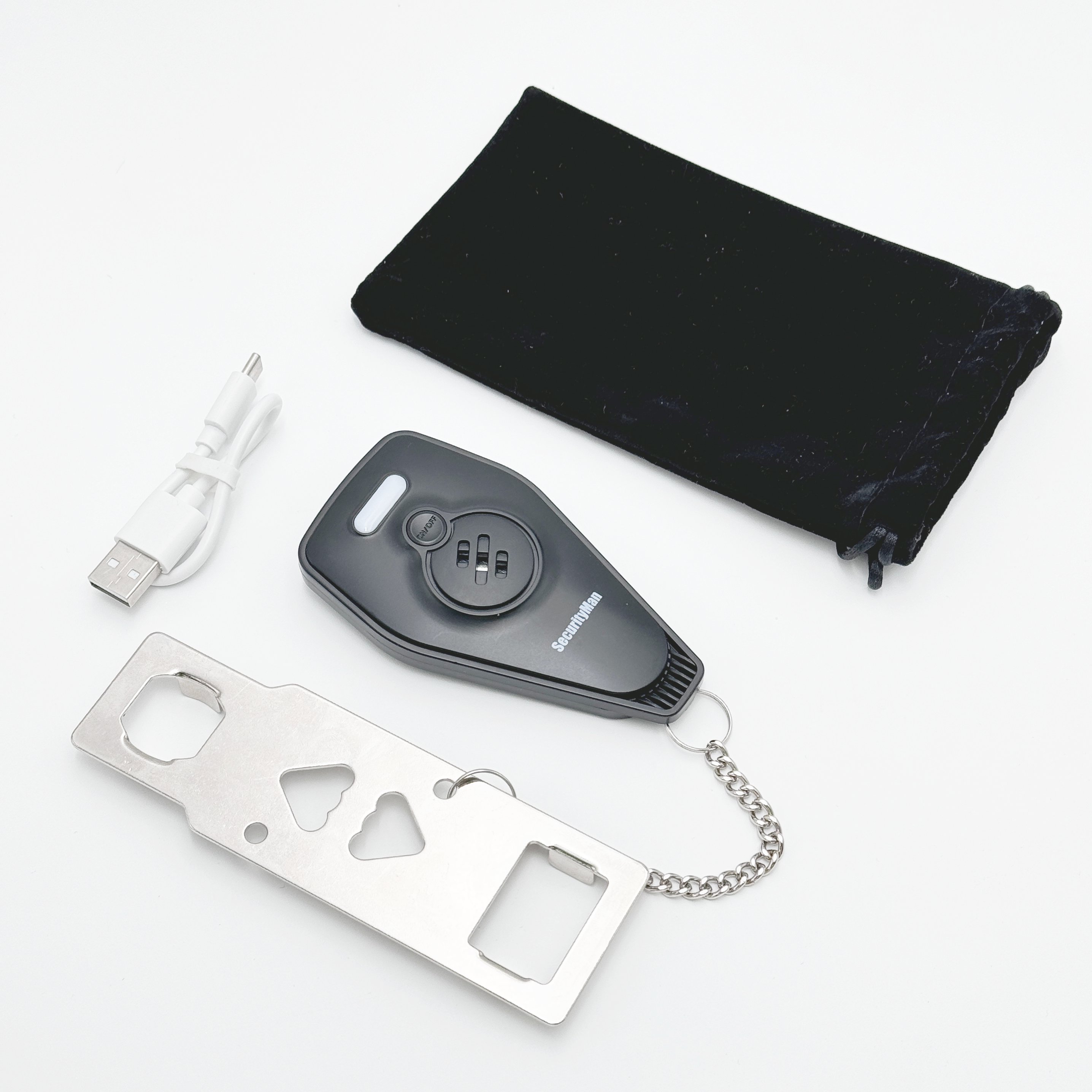 2-in-1 Portable Door Lock with Alarm – Travel Safety, Rechargeable & Adjustable Sensitivity