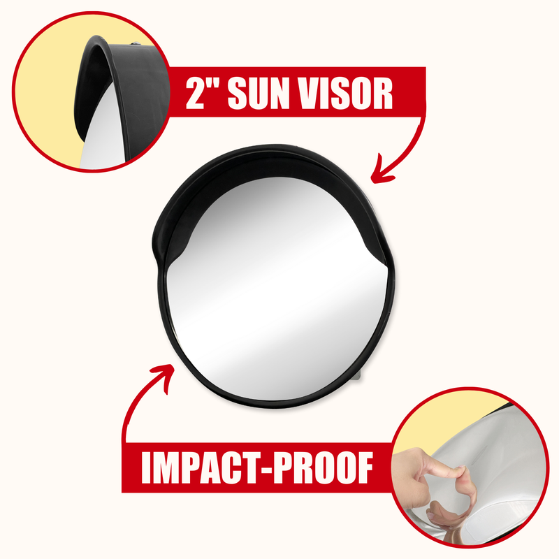 24" Convex Safety Mirror with Adjustable Bracket