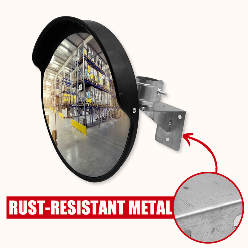 24" Convex Safety Mirror with Adjustable Bracket