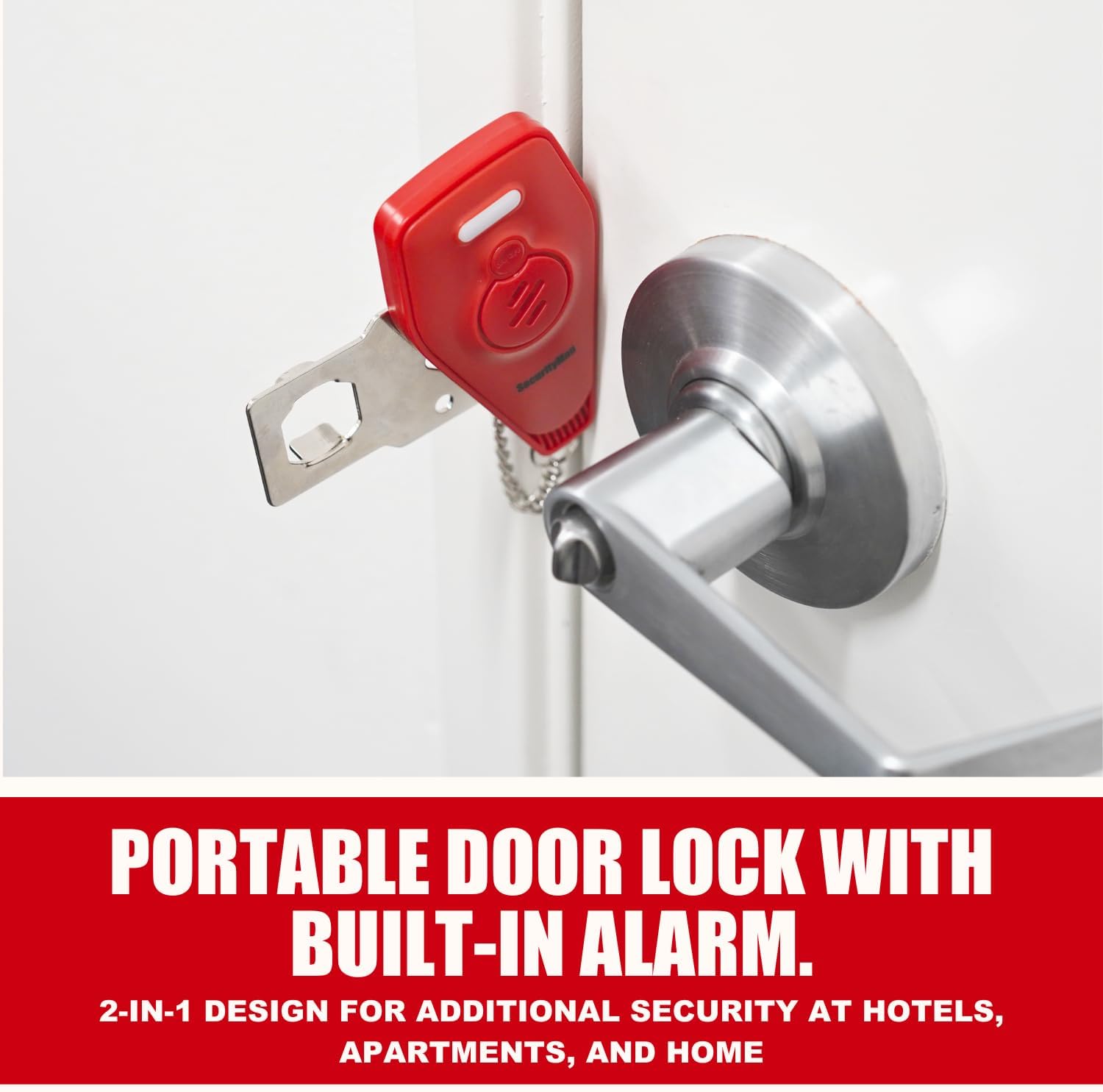 Portable Door Lock for Travel with Alarm