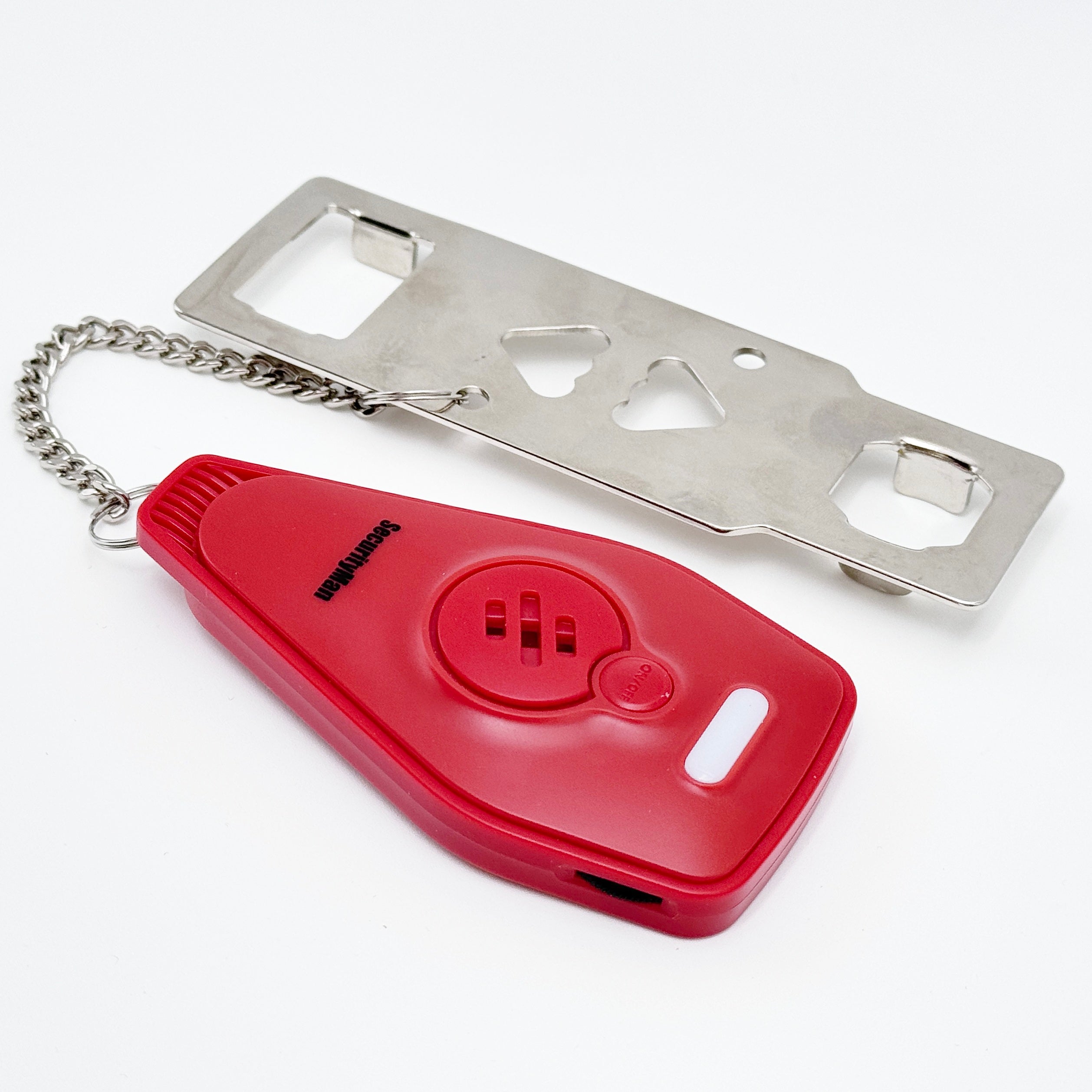 2-in-1 Portable Door Lock with Alarm – Travel Safety, Adjustable Sensitivity, Rechargeable